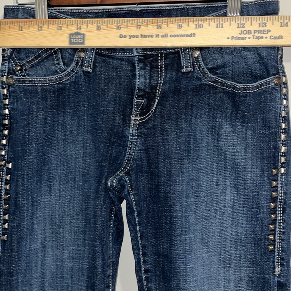 Rock Republic Womens Blue Studded Flare Jeans‎ - Picture 3 of 12